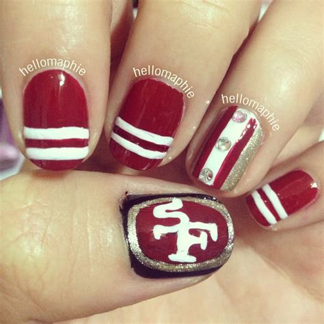 San Francisco 49ers Super Bowl Xlvii Nails Tutorial