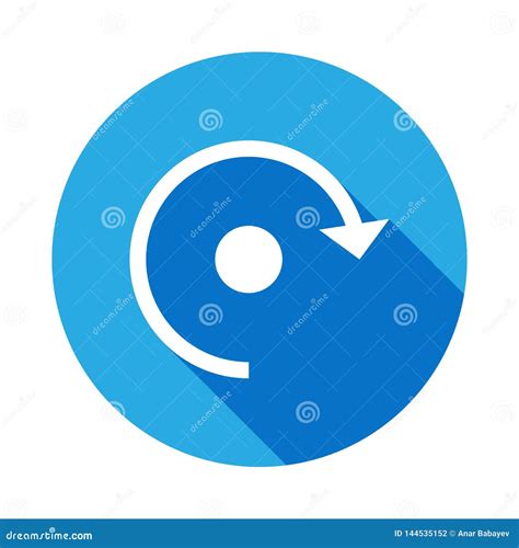 Repetition Sign Icon With Long Shadow Element Of Web Icons Premium