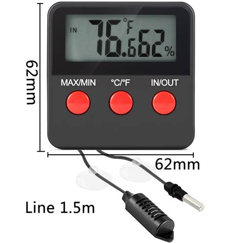 Termômetro eletrônico higrômetro display lcd digital temperatura