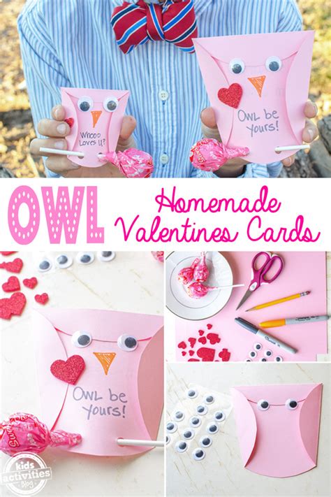 Owl Homemade Valentines Cards Kids Can Make