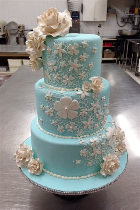 Wedding Cake Turquoise Select Bakery1225 Greek Food Shop By Select
