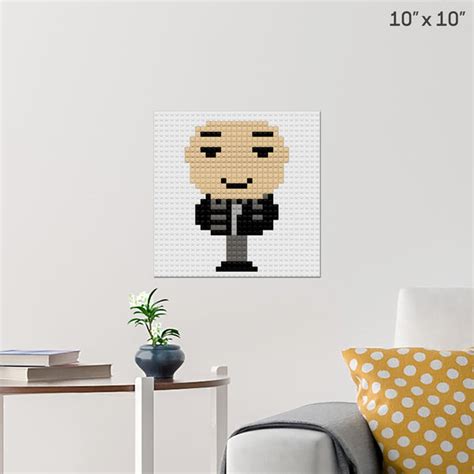 Gru Pixel Art Wall Poster Build Your Own With Bricks Brik