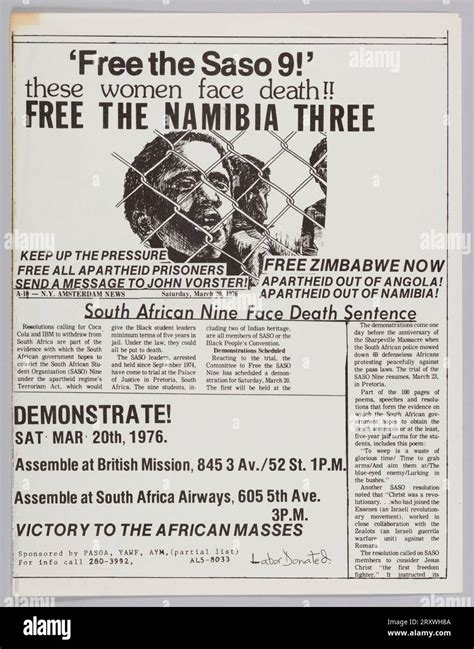1976 Protest Against Apartheid Hi Res Stock Photography And Images Alamy