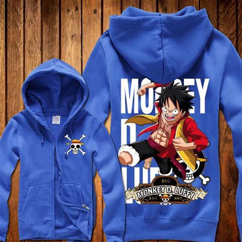 Monkey D Luffy Hoodie Jacket Blue 057 Shopee Philippines