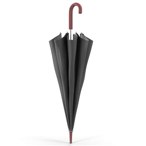 Umbrella Closed 3 Black 3d Model