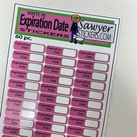 Expiration Date Stickers Product Stickers Expiration Etsy
