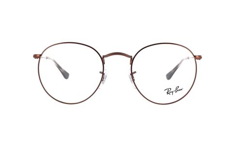 Ray Ban Round Metal Optics Brown Rx3447 Rb3447v 3074 47 21 Small In