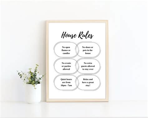 fillable and editable airbnb house rules printable house etsy