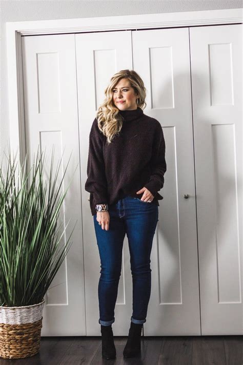 2 ways to style a black sweater and jeans outfit — adrianna bohrer sweater and jeans outfit