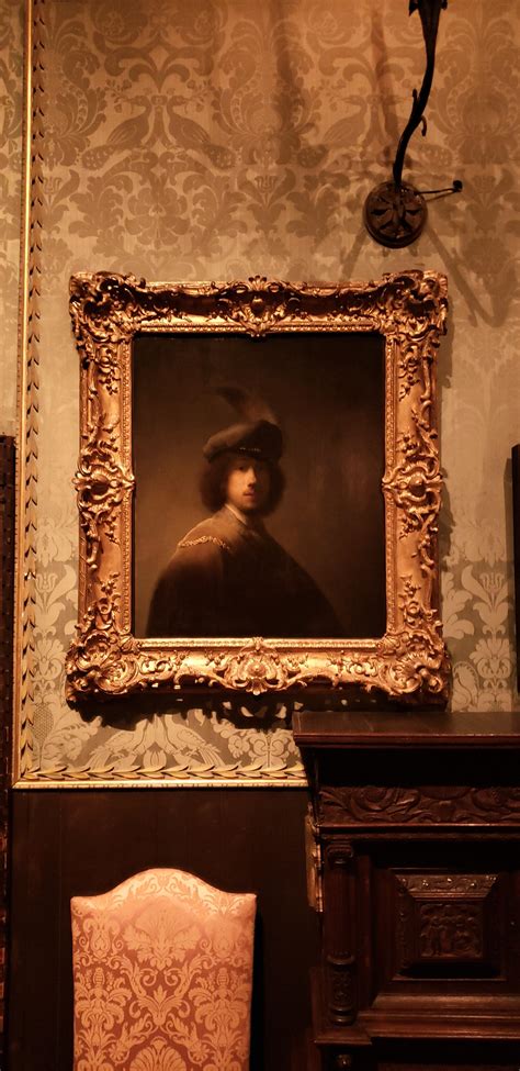 Rembrandt Self Portrait On Display At The Isabella Stuart Gardner