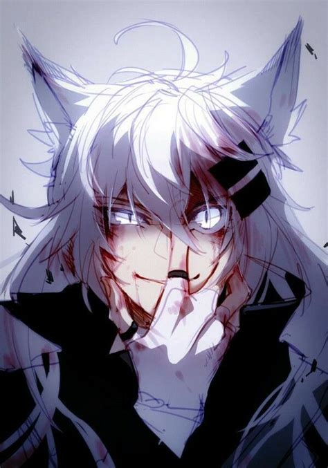 Pin De 🍁あやの Rio 🍂。 Em Boy Anime Boy Demon Anime Wolf Anime Neko