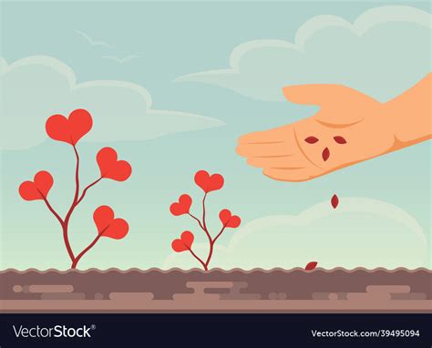 Sowing The Seeds Of Love And Peace Royalty Free Vector Image