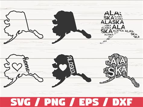 Alaska State Svg Cut File Cricut Clip Art Commercial Etsy