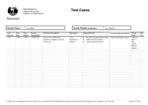 Test Case Template Excel Download