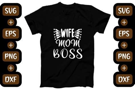 Wife Mom Boss Graphic By Creative · Creative Fabrica