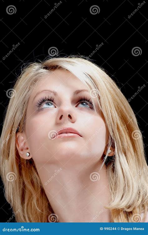 Blonde Girl Looking Up Stock Images Image 990244
