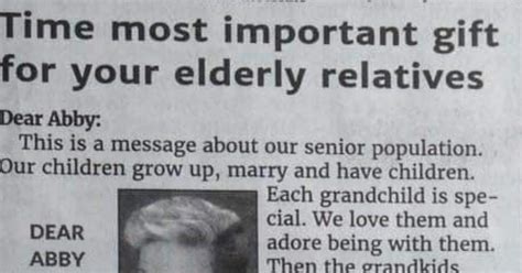 Woman Published By Dear Abby After Writing About Spending Time With