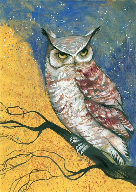 Owl By Anuk On Deviantart Colorful Owls Owl Painting