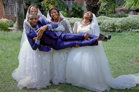 Photos Man Marries Three Identical Sisters The Triplets Say It Has Been Their Dream To Marry