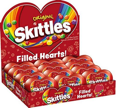 Skittles Original Filled Valentines Day Heart 217 Ounce 12 Count Gum Flavors Skittles Food