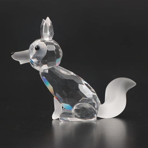 Swarovski Crystal Animal Figurines Including Fox And Dachshund Ebth