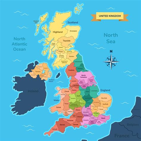 Map Of United Kingdom Region 19584347 Vector Art At Vecteezy