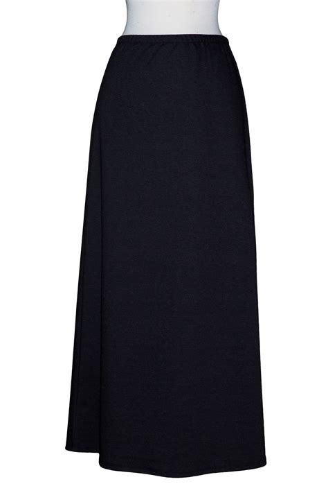 Plus Size Black Cotton A Line Skirt Plus Size Skirts