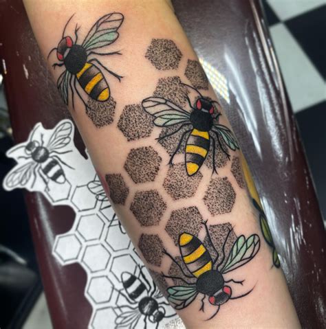 Bees Tattoo Done By Jake Steele South East Florida Tattoo Tattoos