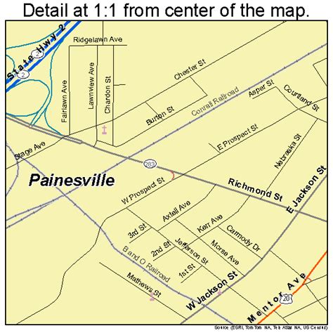 Painesville Ohio Street Map 3959416