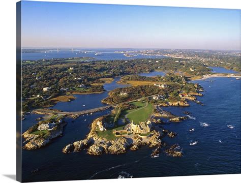 Rhode Island Newport Aerial View Near The Ocean Drive Wall Art