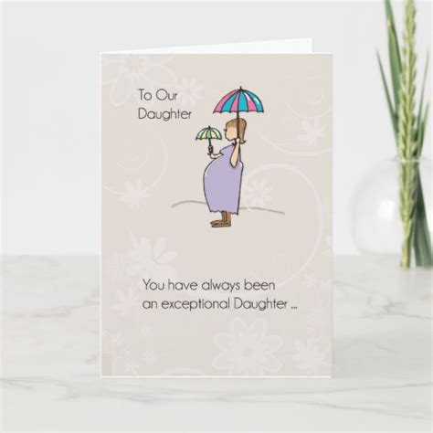 Daughter Mothers Day Pregnant Mom Card