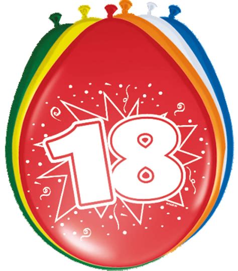 8 X 18th Birthday Balloons 30cm Miresa International