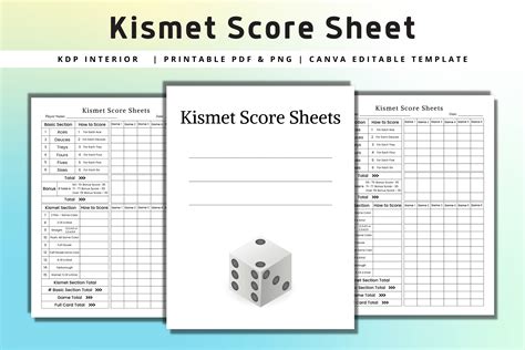 Kismet Score Sheets Kdp Interior Graphic By Interior Creative