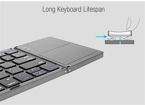 B033 Ultra Thin Light Mini Bluetooth 30 Folding Keyboard Three Layers