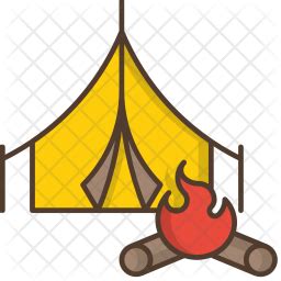 Camping Icon of Colored Outline style - Available in SVG, PNG, EPS, AI ...