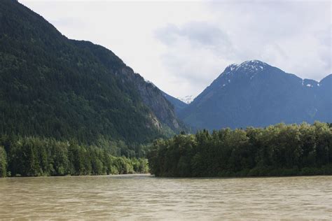 A View From Hope British Columbia Across The Thompson River 062013