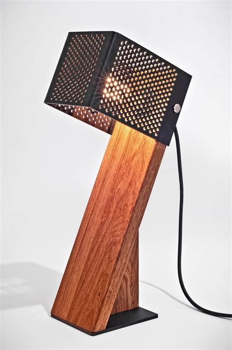 This diy desk lamp is made from walnut wood and concrete base the build is easy but it's. Handcrafted Oblic Wood Table Lamp • iD Lights