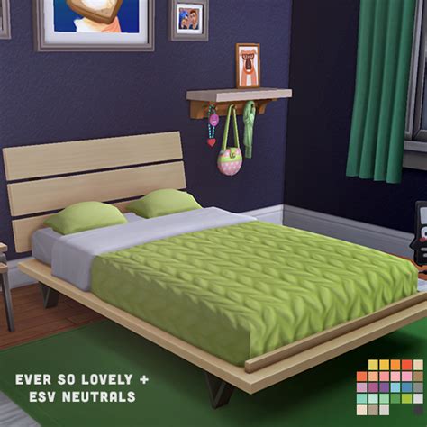 My Sims 4 Blog Separated Cozy Sunday Bed Recolors By Thinksimlish