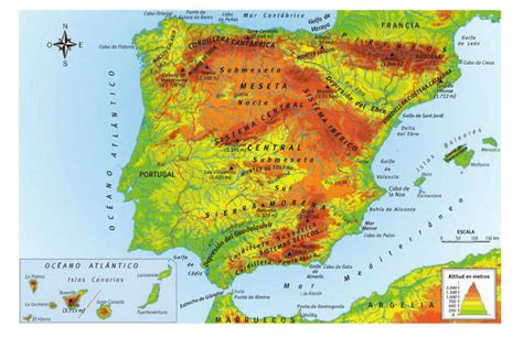 Tema 4 Los Paisajes De España Mind Map