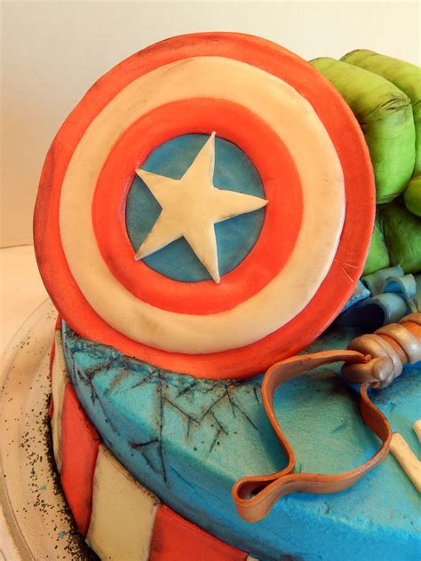 They are hand formed and all hand painted. Avengers Cake!! - CakeCentral.com