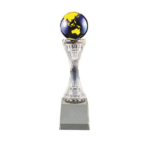 Quality Ctict178 Exclusive Crystal Globe Trophy At Clazz Trophy