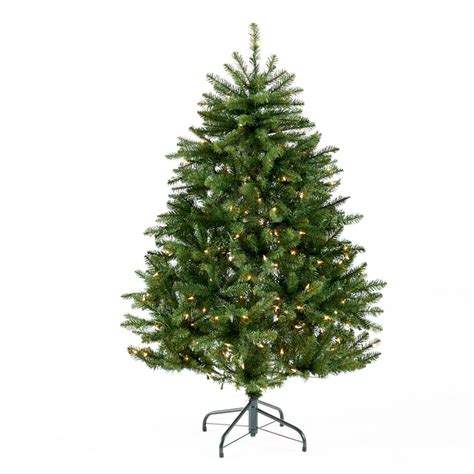 Noble House 45 Foot Norway Spruce Pre Lit Clear String Light Hinged