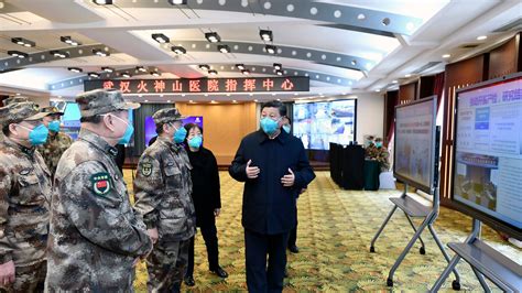 Chinas Leader Tours Center Of Coronavirus Epidemic Signaling