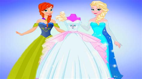 Frozen Princess Elsa And Anna Wedding Dress Youtube