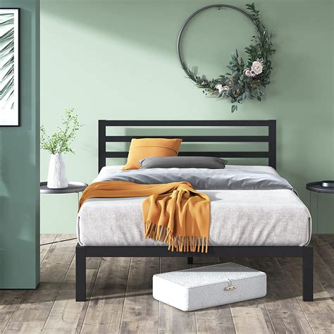 Buy Zinus Mia Metal Platform Bed Frame With Headboard Wood Slat