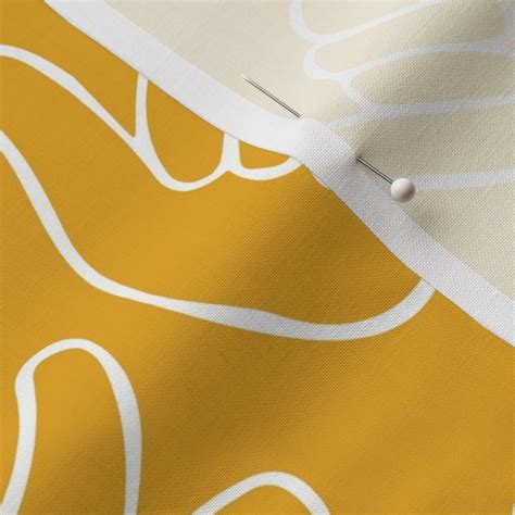 Shaka Braddah Orange Yellow And White Fabric Spoonflower