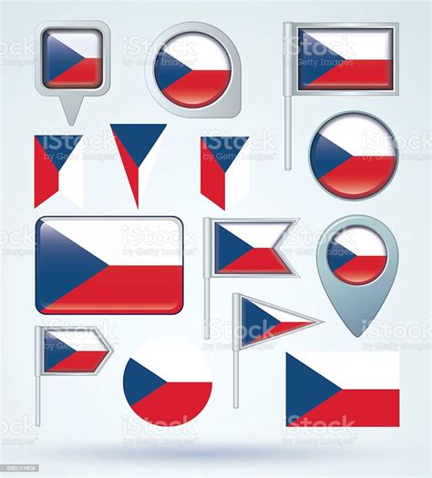Ilustración De Bandera De La República Checa Ilustración Vectorial Y