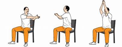 chair twist and lift stretch