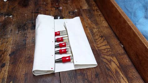 Diy denim tool roll , easy & compact way of carrying tools , this video shows how you can make a tool roll in 5 simple steps. HOW TO MAKE A NO-SEW CANVAS TOOL ROLL: Quick, Cheap and ...