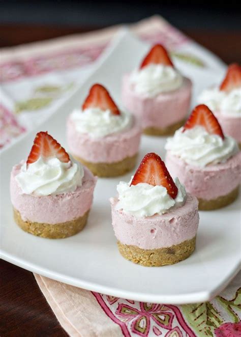 Spring Desserts Strawberry Cheesecake Bites Desserts